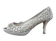 Prada Milano Decolte Powder Perforated Heels Pumps