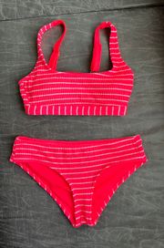 Pink Striped Bikini