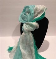 PER Se Ombre Linen Scarf Mint Green Multi OS