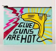 GLUE GUNS ARE HOT ZIPPER POUCH- NWT by Blue Q - For the Master Crafters!