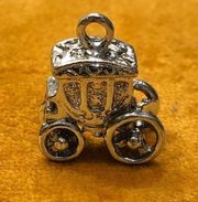 Stagecoach Charm Silver Tone