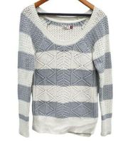 SO Women’s Striped Cable Knit Sweater