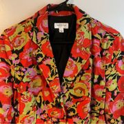 Isaac Mizrahi for Target  Camo Floral Cotton Blazer Size L