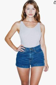 Women's Denim High-Waist Cuff Short