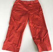 Tommy Bahama Stretch Ankle Crop Pants Womens Size 8 Red Khaki Chino