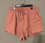 Pinstripe tie shorts