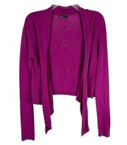 Moda International Large Cardigan Sweater Open Front Purple Long Sleeve 351