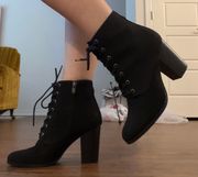 Black Lace-Up Boots