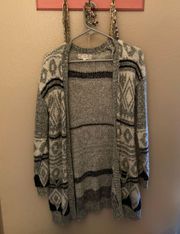 Gray Knit Cardigan, Medium