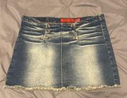 Bongo Juniors Acid Wash Denim Blue Mini Skirt Y2K Vintage 90's Sz 9