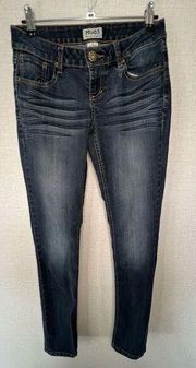 Juniors Mudd Dark Wash With Fading Low Rise Skinny Jeans