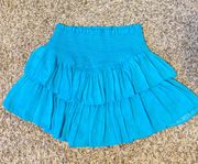 Teal Blue Ruffle Skirt