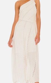 Ivory Bella Linen Blend Maxi Dress