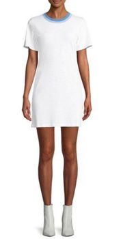 Rag & bone Jolie crewneck T-shirt mini dress in bright white size S small