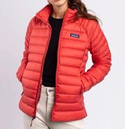 Patagonia Women’s Down Sweater Red Puffer Coat Small