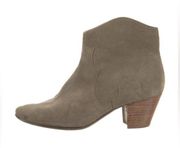 Isabel Marant Tan Dicker Suede Low western Cowboy Boots sz FR 37