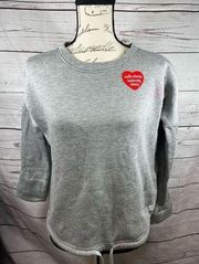 Rae Dunn XS gray new without tag gray pullover sweatshirt - 2335