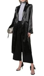 Cinq A Sept Vicky Blazer Coat Black Tuxedo Duster Long Size Small $595 RETAIL