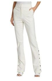 10 Crosby Derek Lam Women's White Tesse Snap-leg Flared Pants 8 New