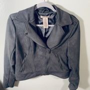 Gray Suede Moto Jacket (SM)