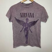 Nirvana Graphic Tee FLAWED S Unisex Licensed Short Sleeve Cotton Casual Crewneck