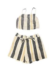 Gypsies‎ & Moondust Striped Paperbag Linen Shorts