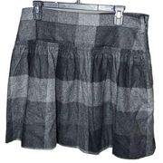 Adam  Mini Skirt Wool Monochrome Plaid Dark Academia 12