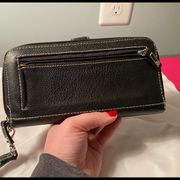 black wallet with lots of pockets