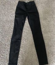 Everlane NWT Black The Authentic Stretch High Rise Skinny Jeans Black NWT 23 Reg