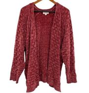 Umgee Chenille Chunky Oversized Open Front Cardigan Sweater