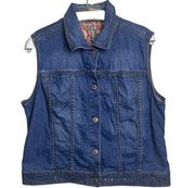 LIZ CLAIBORNE Jean Vest