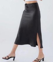 Dress Forum PacSun Silky Witchy Black Academia Satin Slinky Coastal Midi …