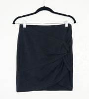 Black Twist Front Mini Skirt Size 4