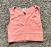 Peach Pink Cropped Top