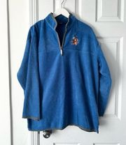 Winnie The Pooh Disney 90s Tigger Embroidered Quarter Zip Fleece Pullover XL