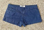 Blue Polka Dot Shorts Size 5 (Juniors)