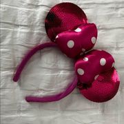 Hot Pink Sequin Disney Parks Official Minnie Mouse Ear Headband