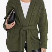 Vici Collection Wrap Cardigan in Ash Olive