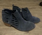 Blue Suede Booties