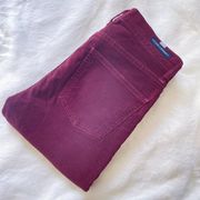 Citizens of Humanity Burgundy Harlow Ankle Midrise Slim Corduroy Pants Size 25