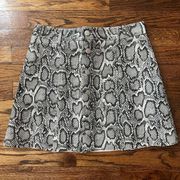 NWT Olivaceous snakeskin button-down skirt