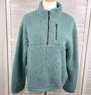 WALLFLOWER Teddy Fleece Pullover 1/4 Zip
Teal-Large