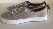 CHAPS Womens Slip On Sneakers Size 10 Beige Speckled Gold Canvas Tops New