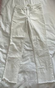 White Arrow Straight Jeans