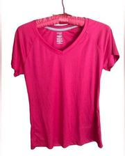 Danskin Now loose for v-neck short sleeved top in hot pink size medium 8-10