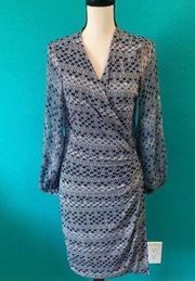 Diane Von Furstenburg DVF Sigourney Wrap Dress Silk Jersey print in size 12