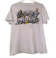 Looney Tunes White Graphic Short Sleeve Tee Shirt