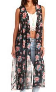 Floral Sleeveless Kimono