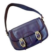 Vintage Y2K Cole Haan Purple Leather Mini Shoulder Bag