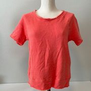 NWT Chaser short sleeve coral sweatshirt Sz S